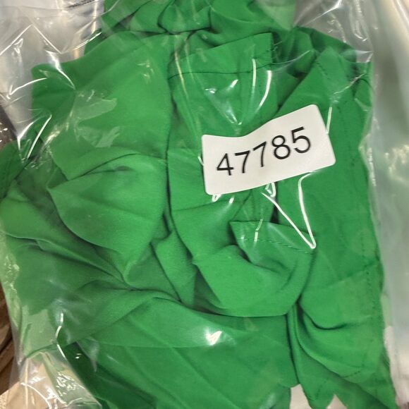 New York & Company Blouse Women 3X Plus Green Sleeveless Wide Strap Pleated - Picture 7 of 7